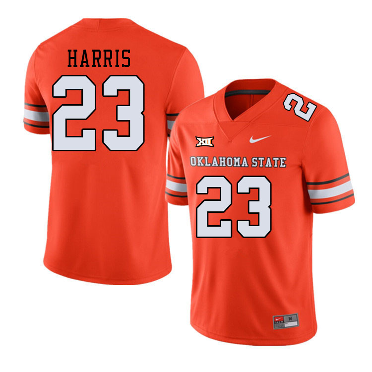 Men #23 Kenneth Harris Oklahoma State Cowboys College Football Jerseys Stitched-Alternate Orange - Click Image to Close
